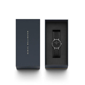 Orologio DW Classic Petite Ashfield 28mm nero silver DW00100246-2b Gioielli