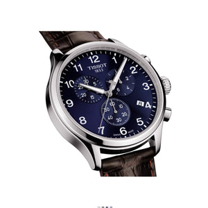 Orologio Tissot Chrono XL T116.617.16.047.00 cronografo uomo 45mm blu pelle-2b Gioielli