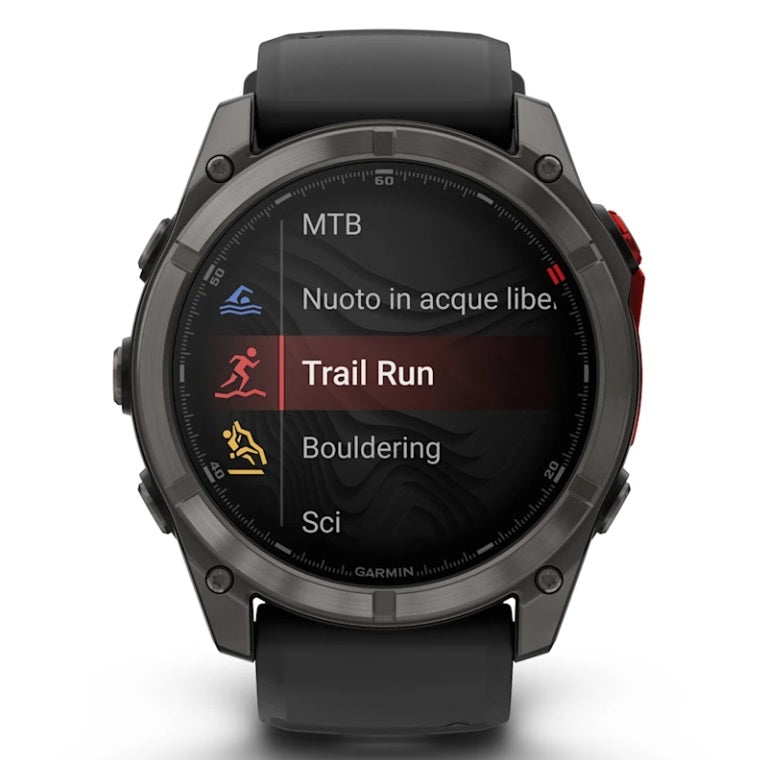 Orologio Garmin Fenix® 8 MicroLED 51 mm Sapphire Titanio 010-03380-05 4500 nit-2b Gioielli