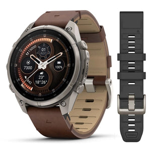 Garmin fēnix® 9 PRO 47 mm AMOLED Sapphire 010-04336-41 - Titanio e pelle+silicone-2b Gioielli