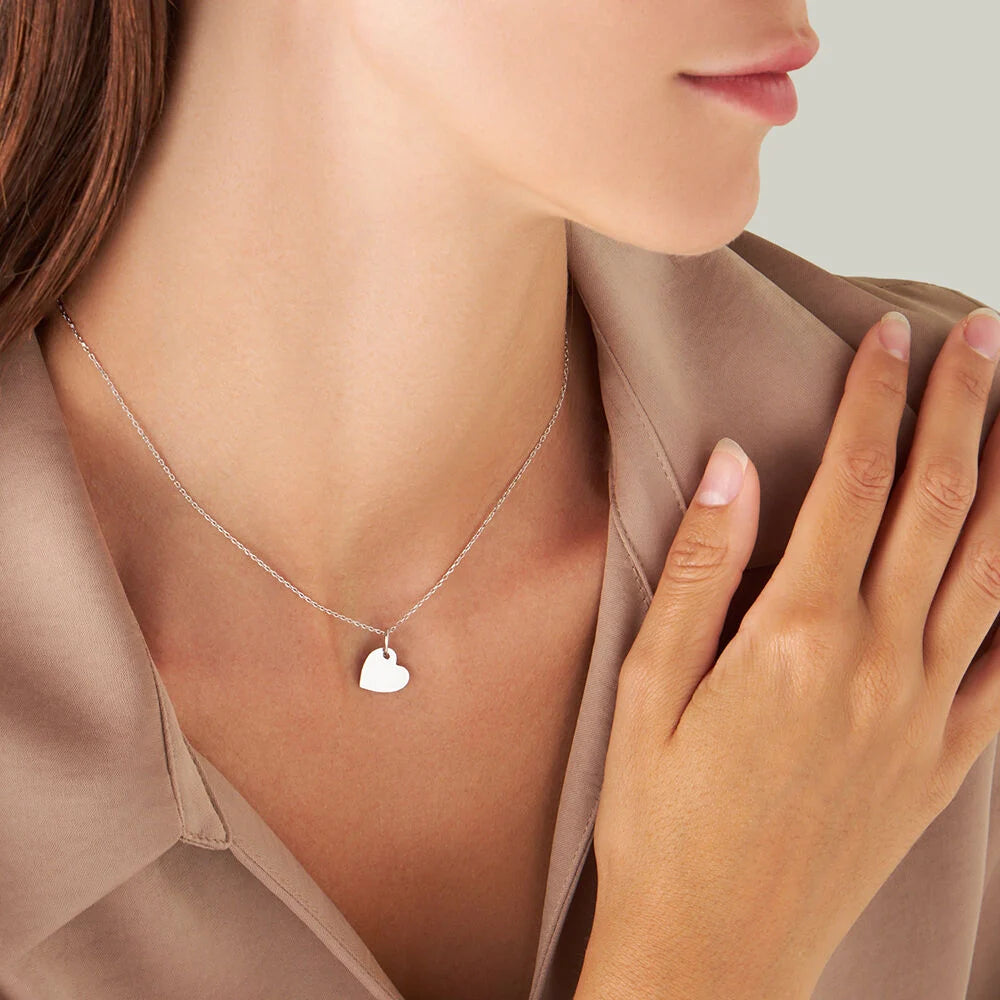 Ciondolo Stroili Poème oro bianco 375 donna cuore 1,2 cm-2b Gioielli