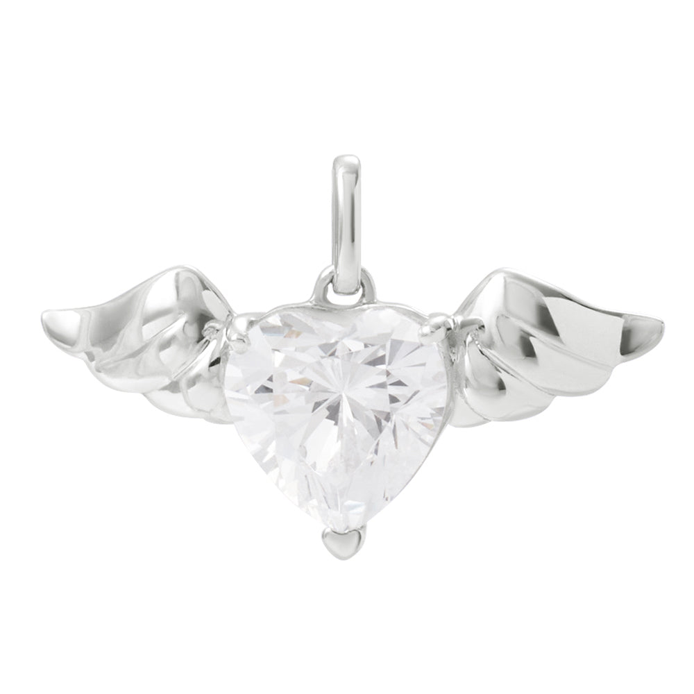 Ciondolo Stroili Poeme oro bianco 375 donna cuore ali-2b Gioielli