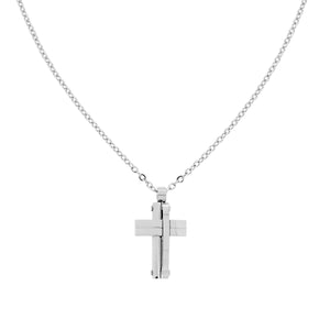 Collana uomo in acciaio croce-2b Gioielli