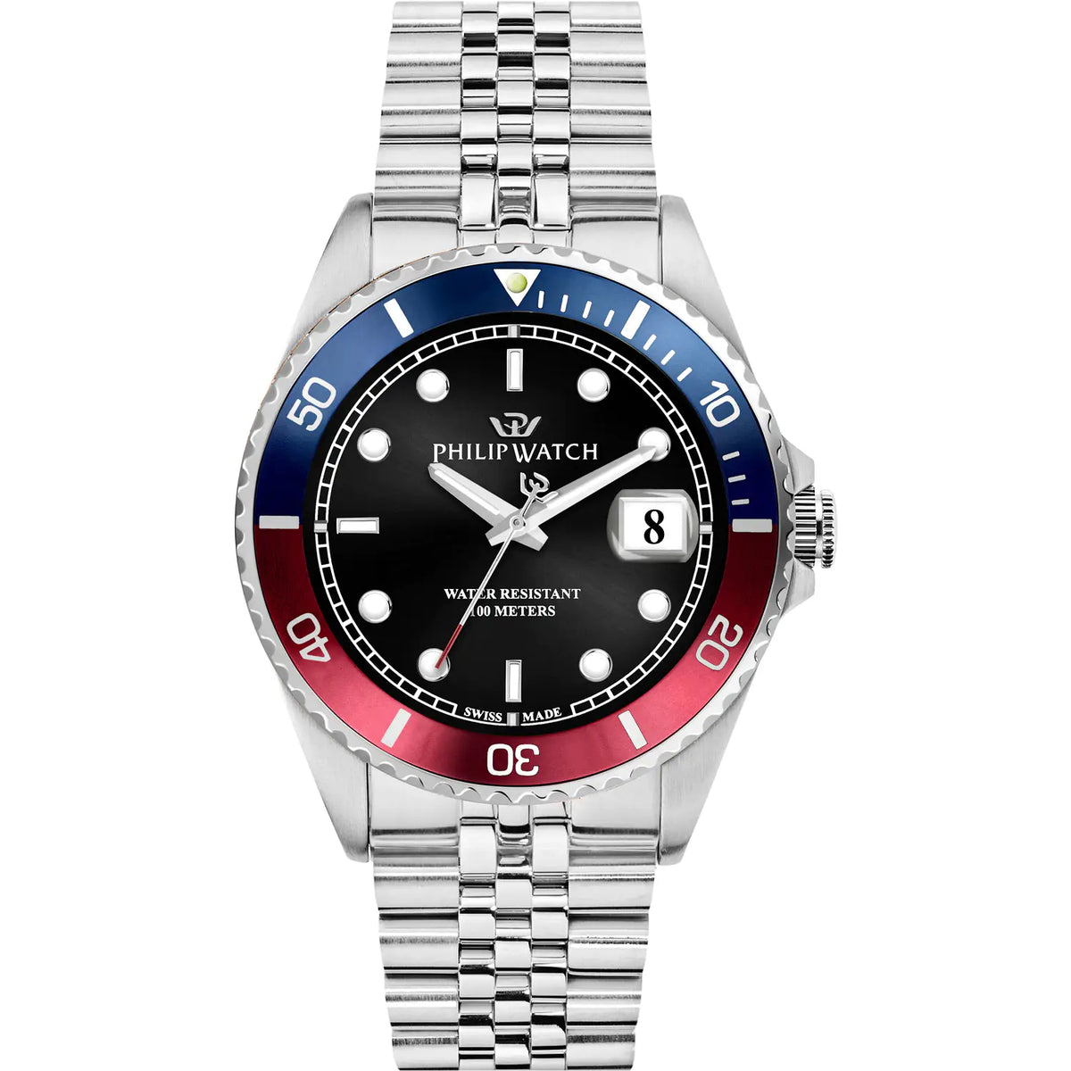 Orologio Philip Watch Caribe Sport R8253597088 uomo lunetta blu rossa-2b Gioielli