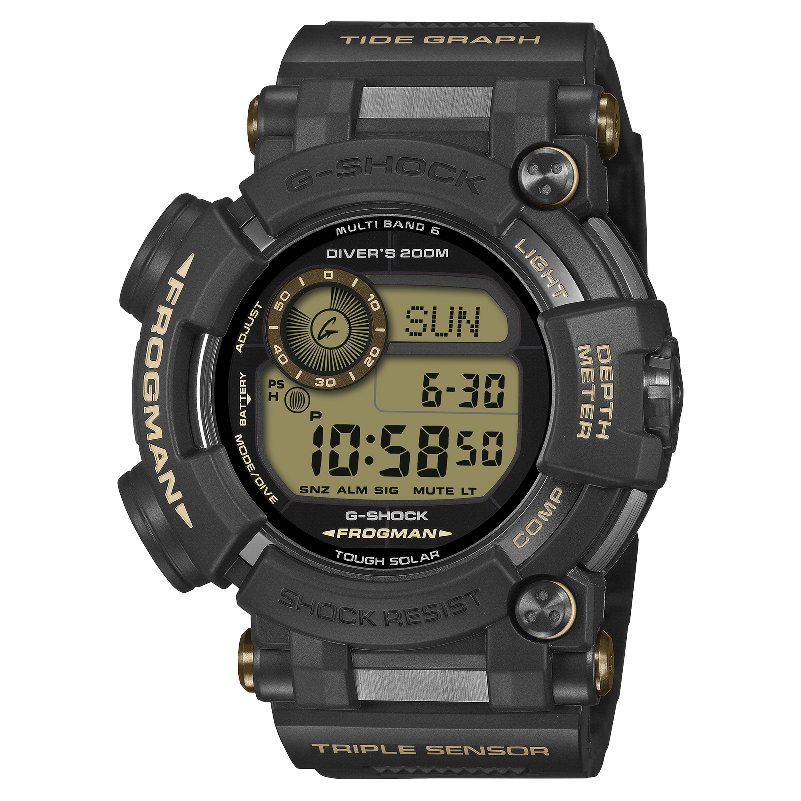 Casio G-SHOCK Frogman GWF-D1000BC-1ER ISO 200 m Tough Solar-2b Gioielli