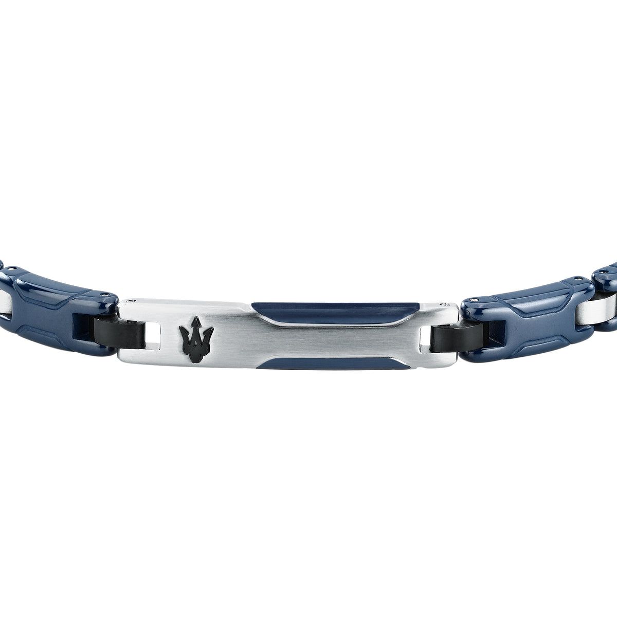 Bracciale Maserati Ceramic JM426ATZ94 uomo in ceramica blu e acciaio argentato-2b Gioielli