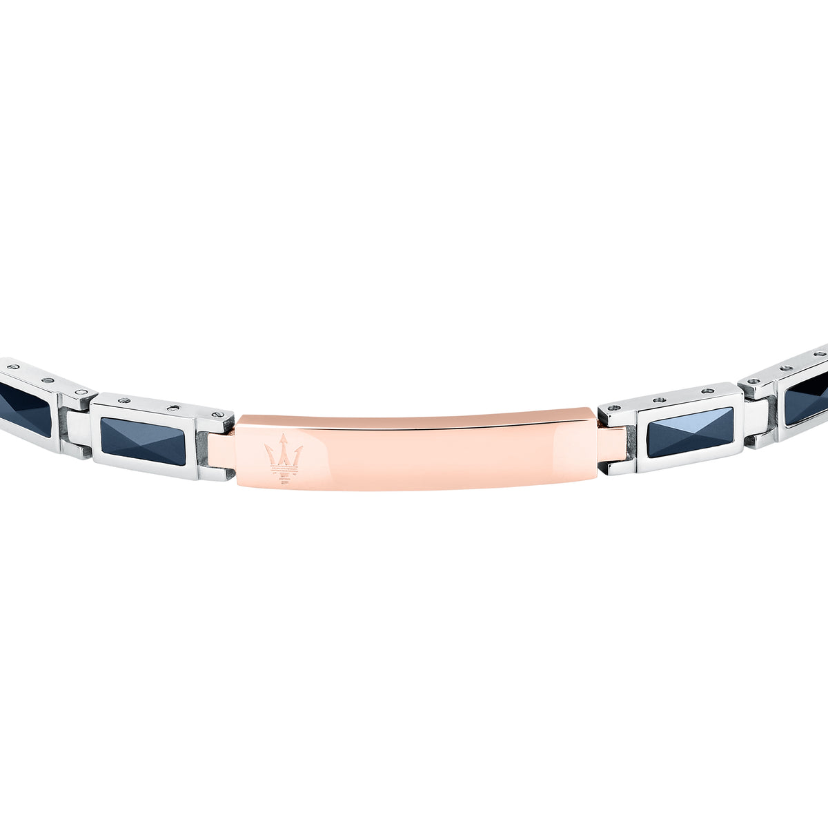 Bracciale Maserati Ceramic JM226ATZ80 uomo blu e oro rosa-2b Gioielli