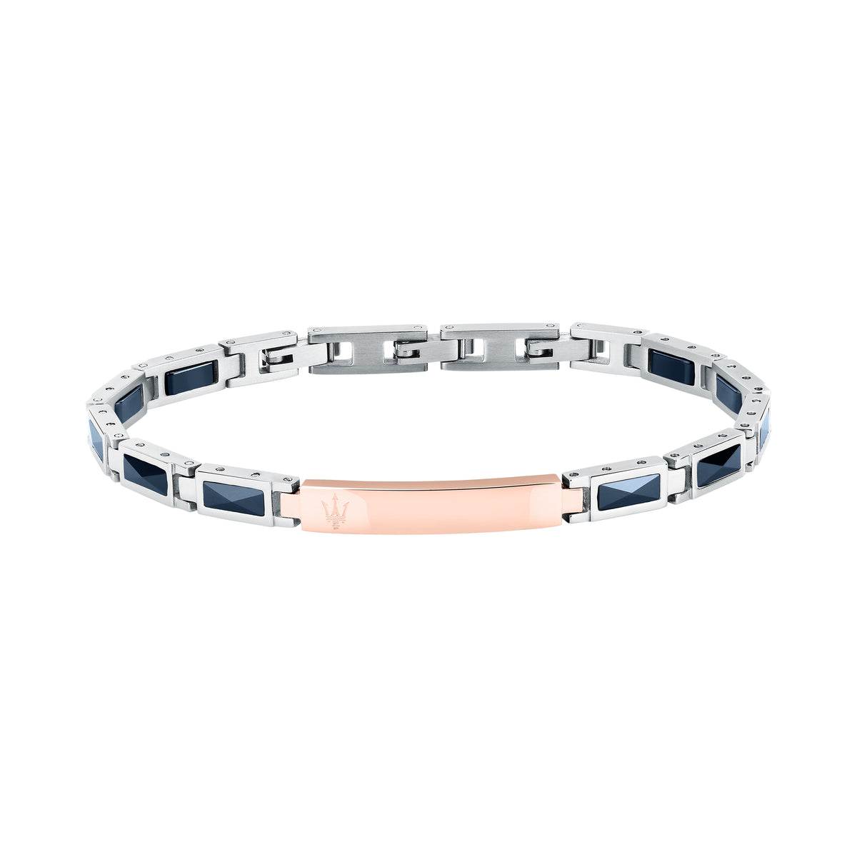 Bracciale Maserati Ceramic JM226ATZ80 uomo blu e oro rosa-2b Gioielli