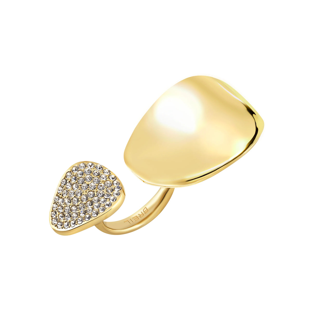 Anello Breil B Whisper Glow TJ4205 dorato con cristalli-2b Gioielli