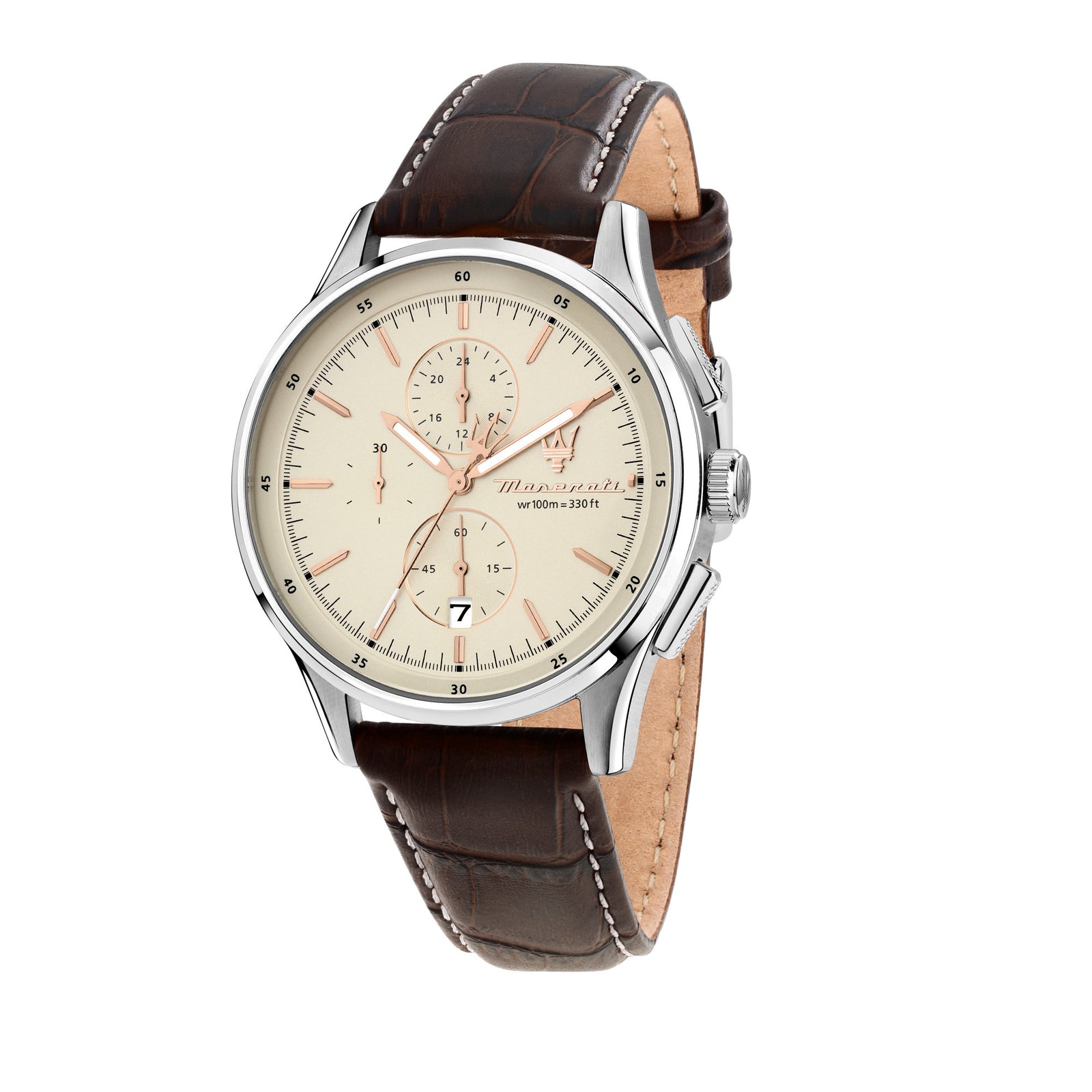 Orologio Maserati Sorpasso R8871624010 cronografo pelle marrone 42 mm-2b Gioielli