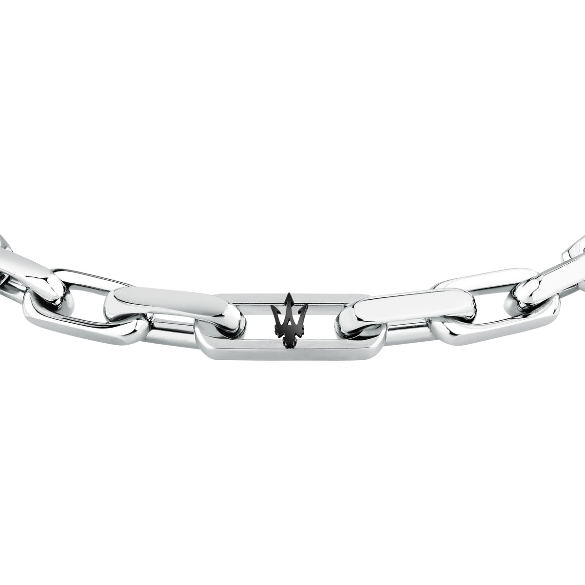 Dettaglio centrale del bracciale Maserati JM526AVD116 con Tridente