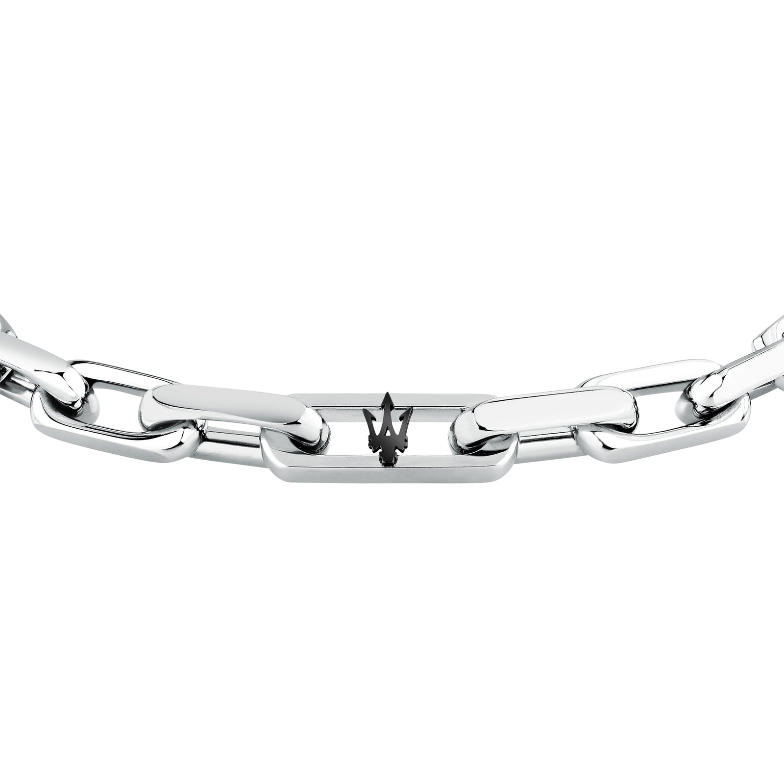 Dettaglio centrale del bracciale Maserati JM526AVD116 con Tridente