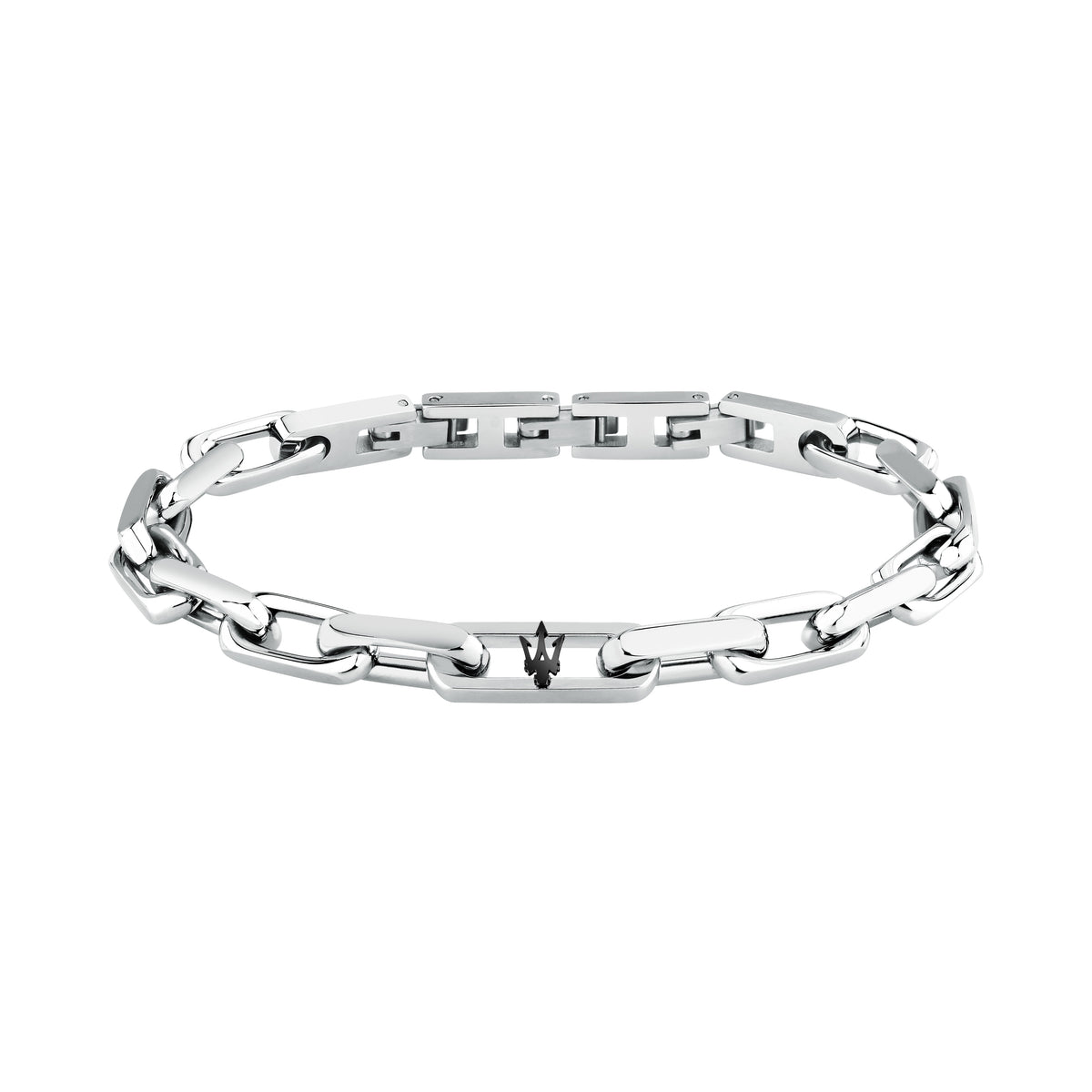Bracciale Maserati Iconic JM526AVD116, vista completa con maglie in acciaio