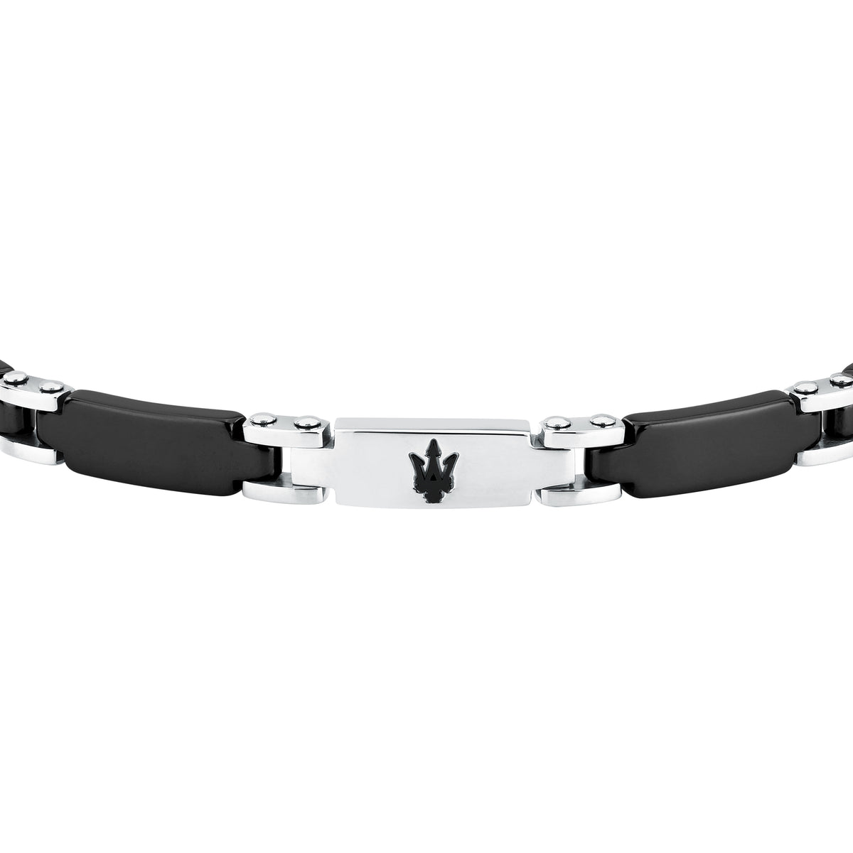 Bracciale Maserati Ceramic JM426ATZ100 uomo nero e argento-2b Gioielli
