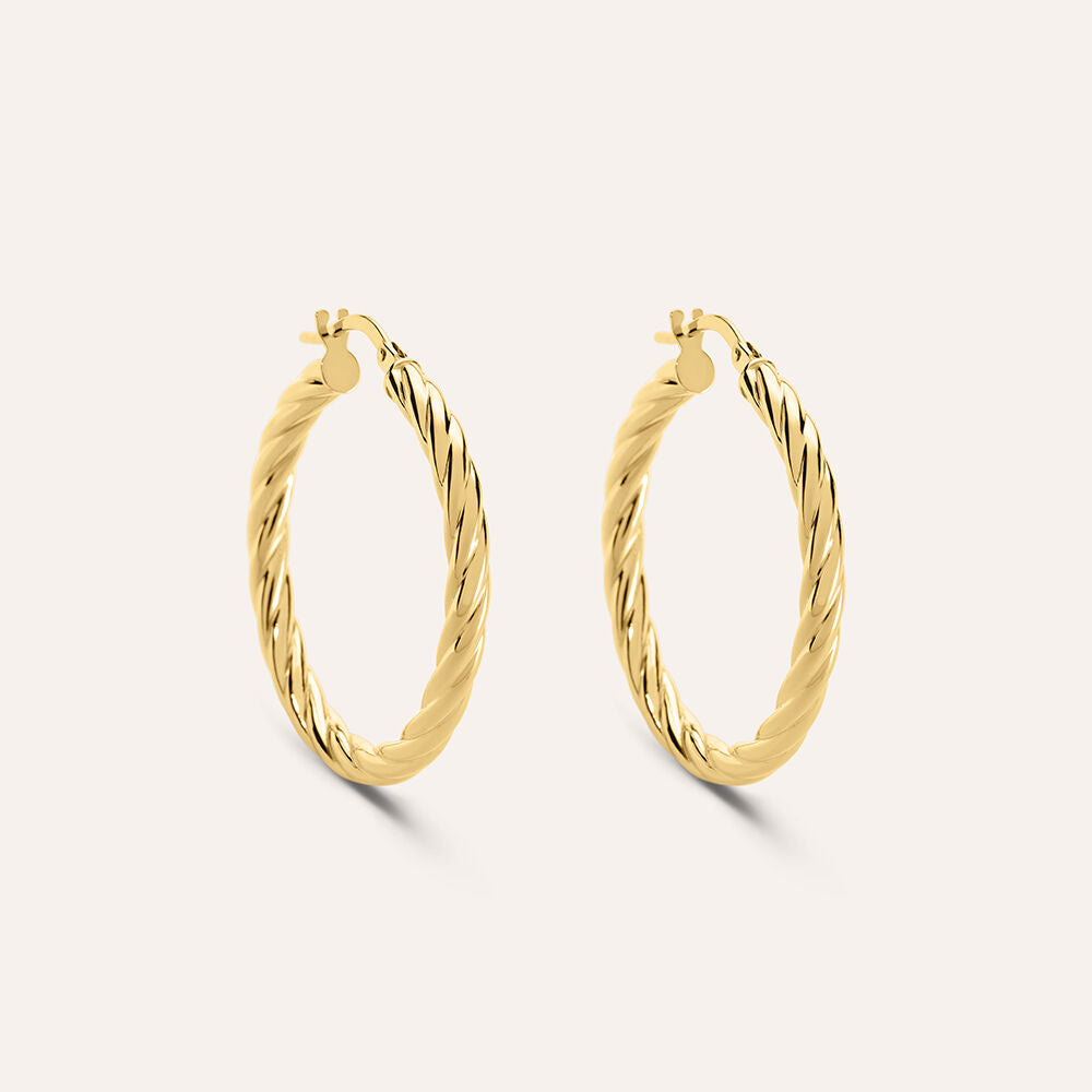 Orecchini Stroili Toujours 1418291 oro 9 kt cerchio 25 mm-2b Gioielli
