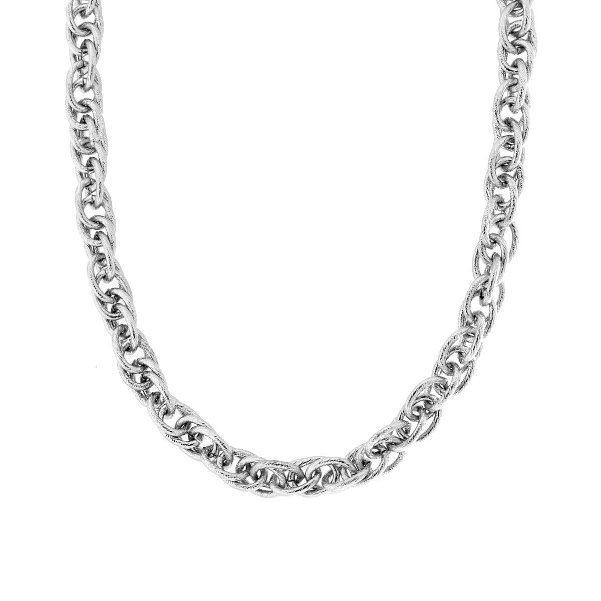 Collana in acciaio falsacorda 44 cm-2b Gioielli