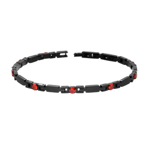 Bracciale uomo in acciaio nero-2b Gioielli