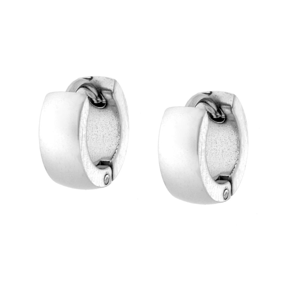 Orecchini in acciaio cerchio 11 mm-2b Gioielli