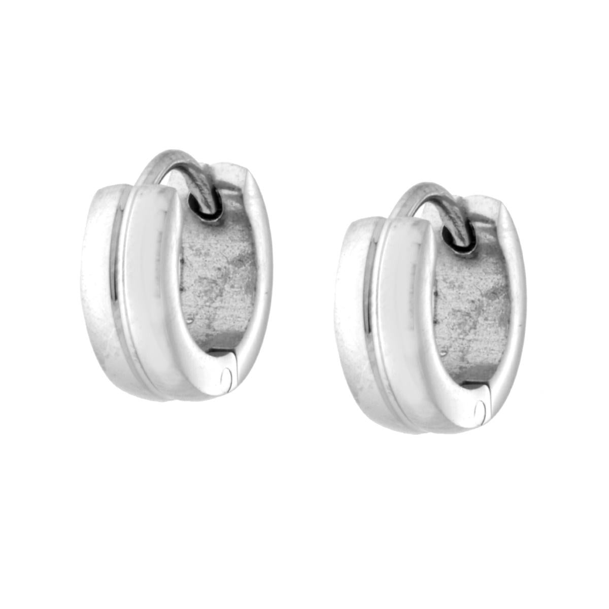 Orecchini in acciaio cerchio 11 mm-2b Gioielli