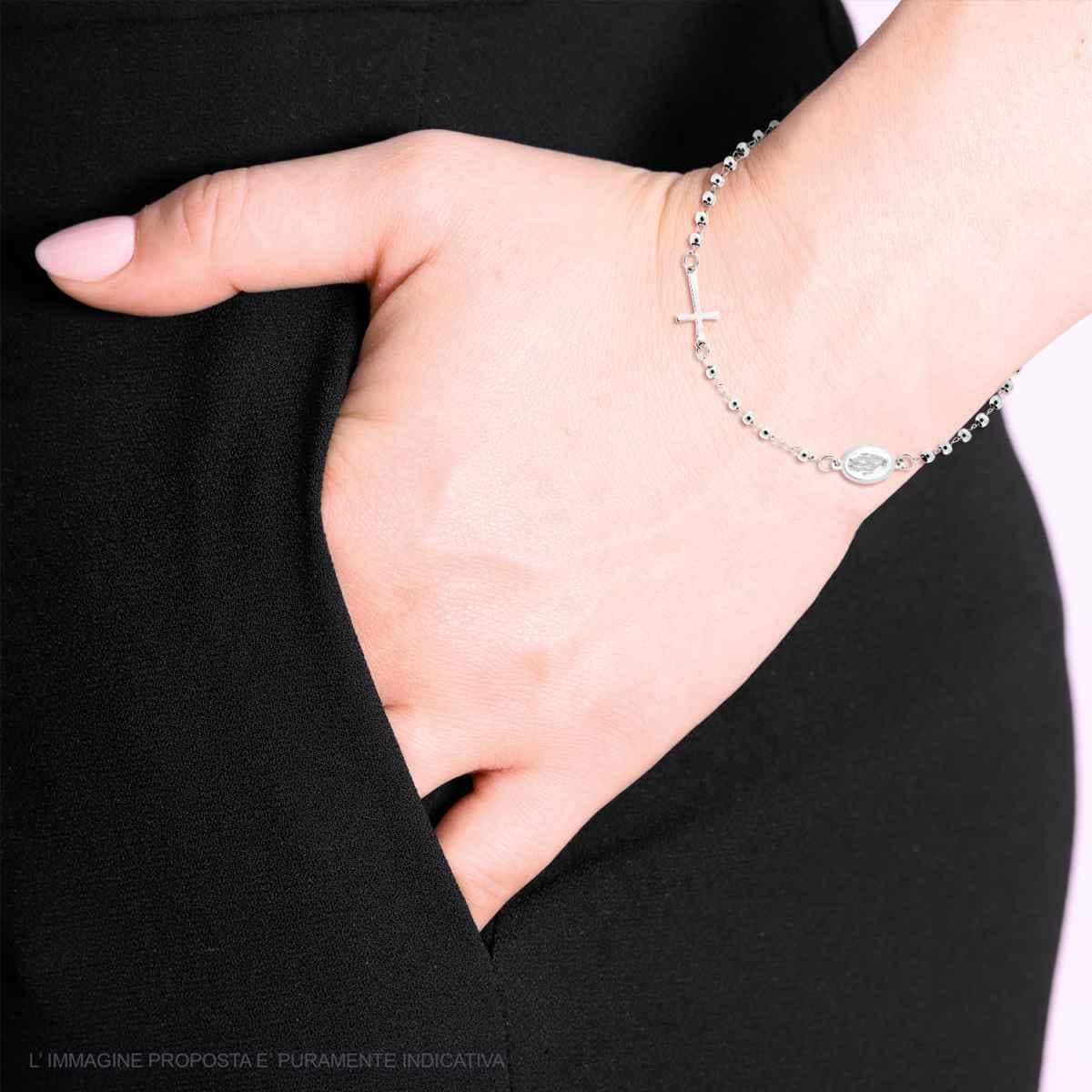 Bracciale in acciaio rosario-2b Gioielli