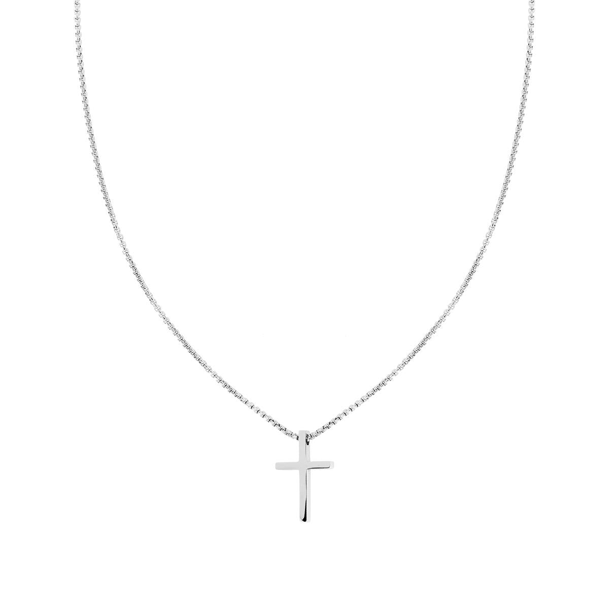 Collana uomo in acciaio croce-2b Gioielli