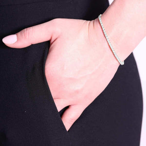Bracciale tennis cristalli bianchi 2 mm-2b Gioielli