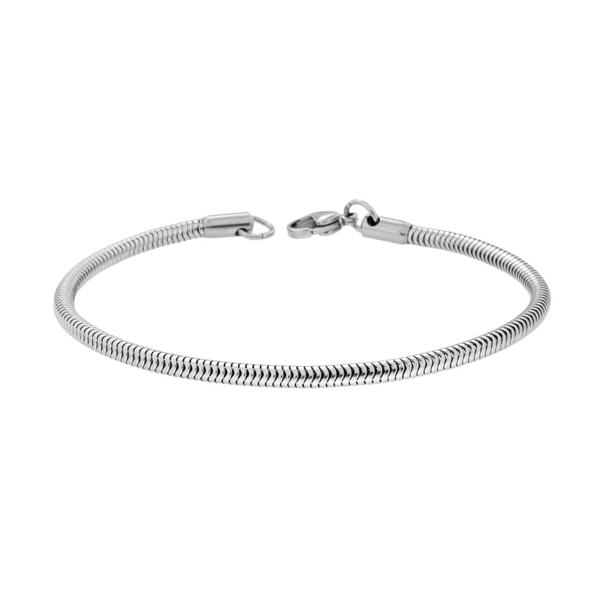 Bracciale uomo in acciaio coda di topo-2b Gioielli