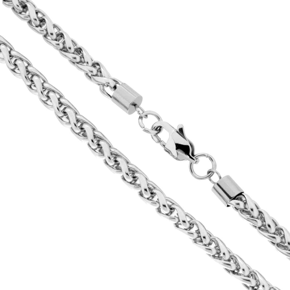 Collana in acciaio spiga 60 cm-2b Gioielli