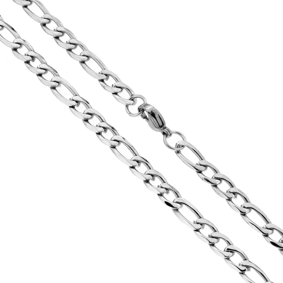 Collana in acciaio figaro 60 cm-2b Gioielli