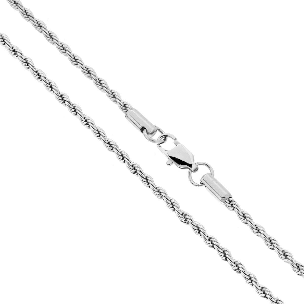 Collana in acciaio corda 50 cm-2b Gioielli