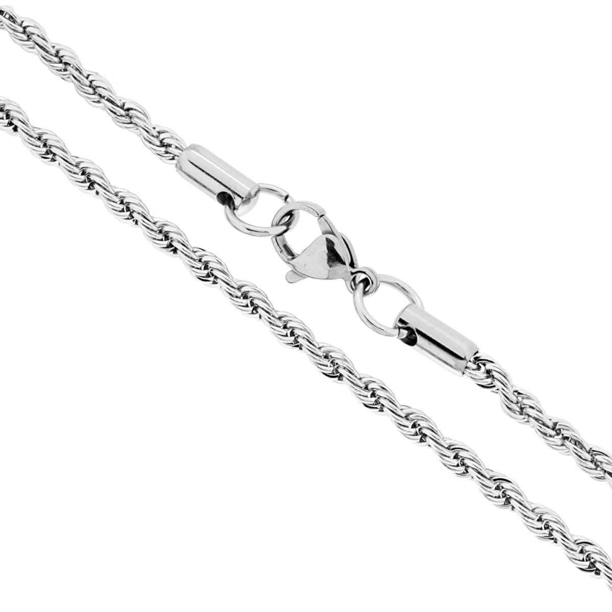 Collana in acciaio corda 60 cm-2b Gioielli
