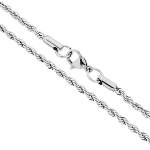Collana in acciaio corda 60 cm-2b Gioielli