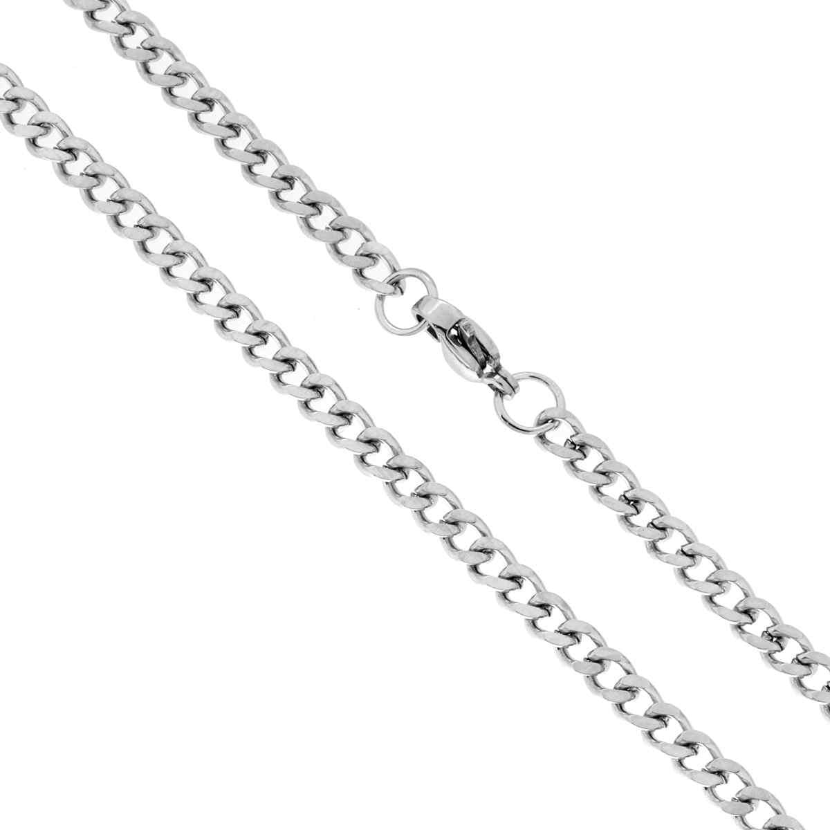 Collana in acciaio grumetta 55 cm-2b Gioielli