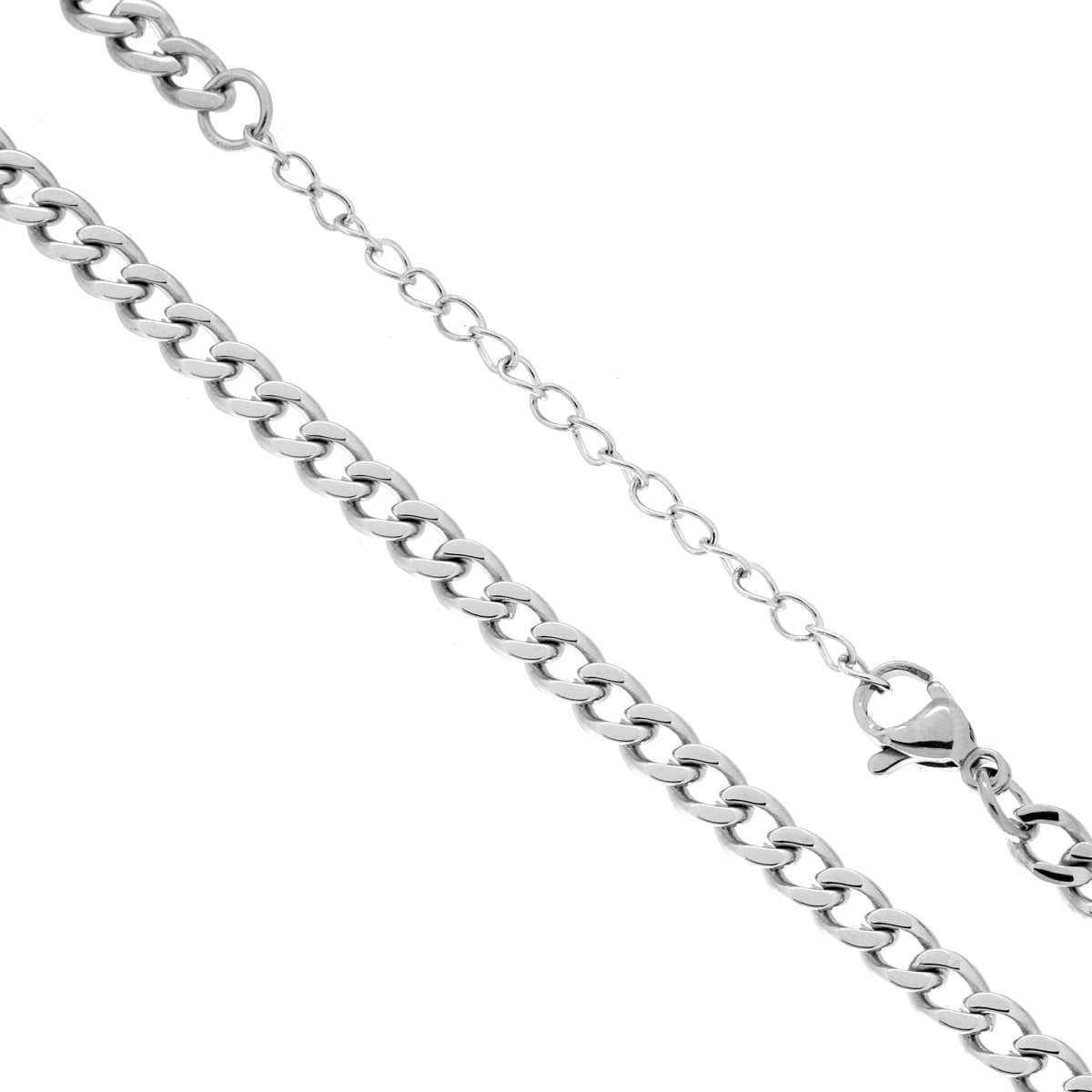 Collana in acciaio grumetta 60 cm-2b Gioielli