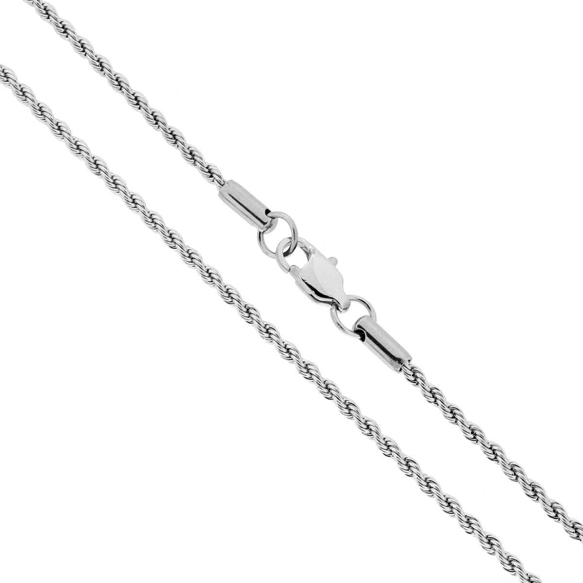 Collana in acciaio corda 60 cm-2b Gioielli