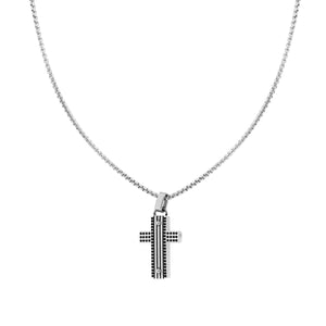 Collana uomo in acciaio croce-2b Gioielli