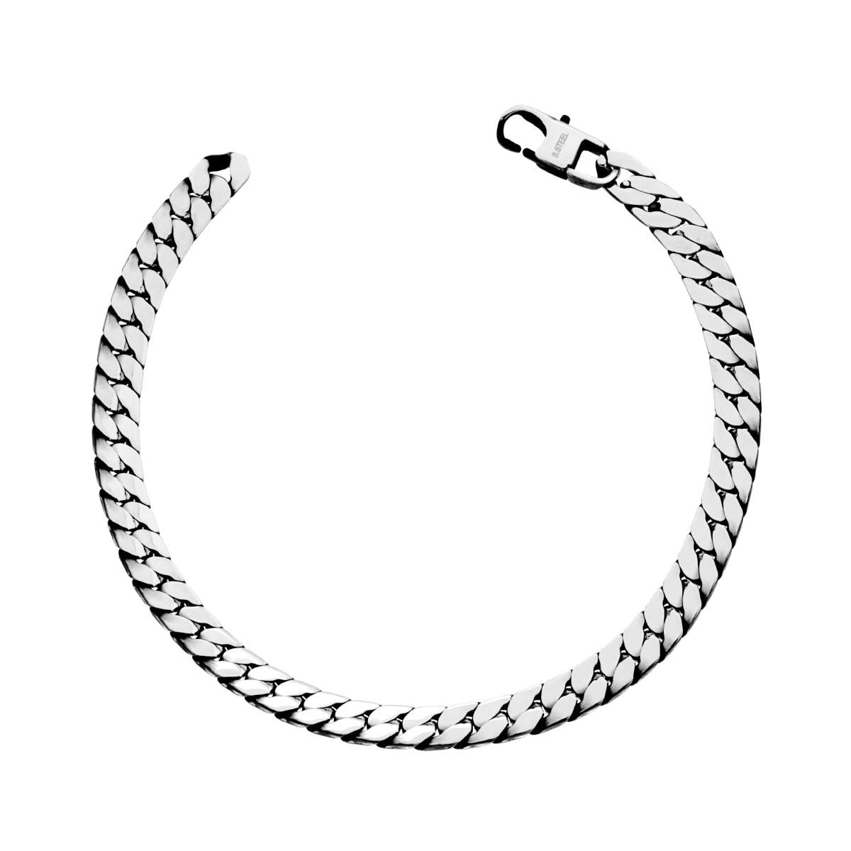 Bracciale uomo in acciaio grumetta 4,5 mm-2b Gioielli