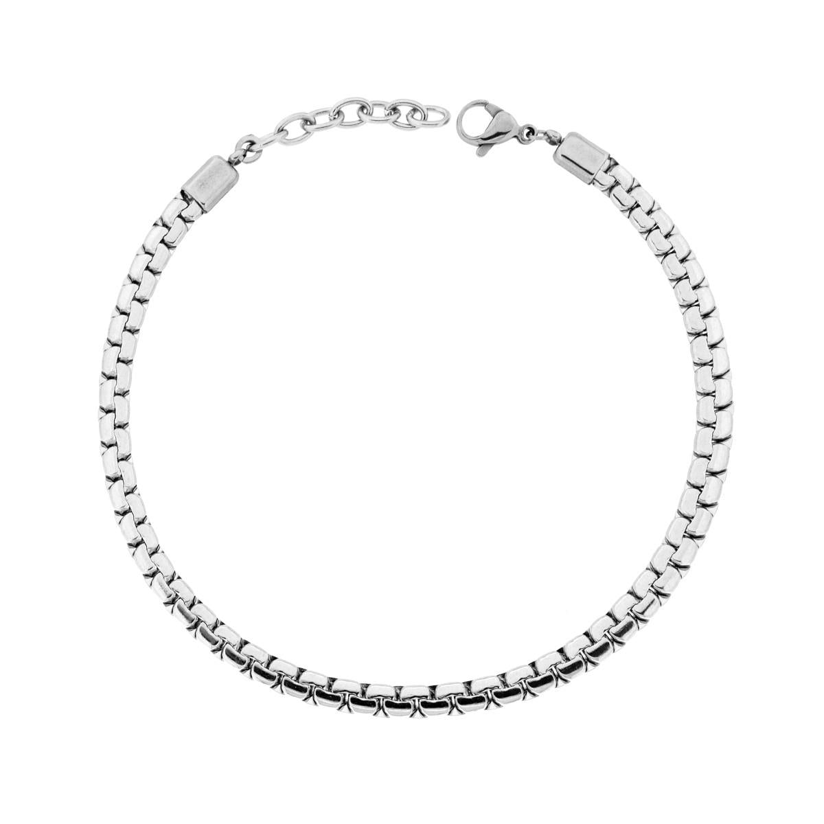Bracciale uomo in acciaio veneziana piatta-2b Gioielli
