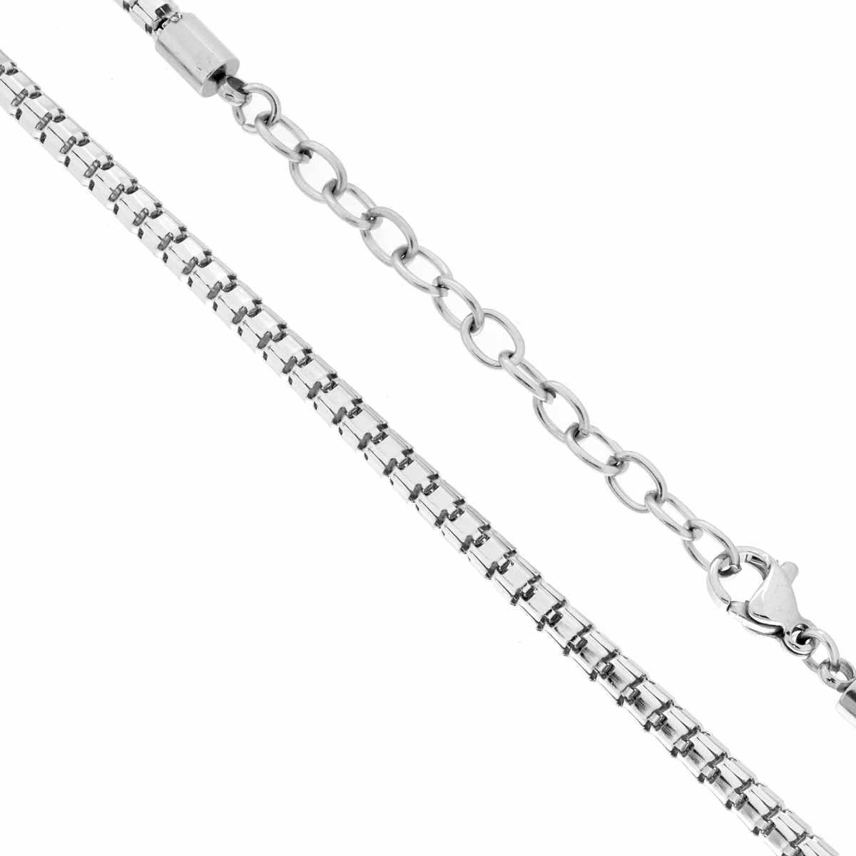 Collana in acciaio coda topo 55 cm-2b Gioielli