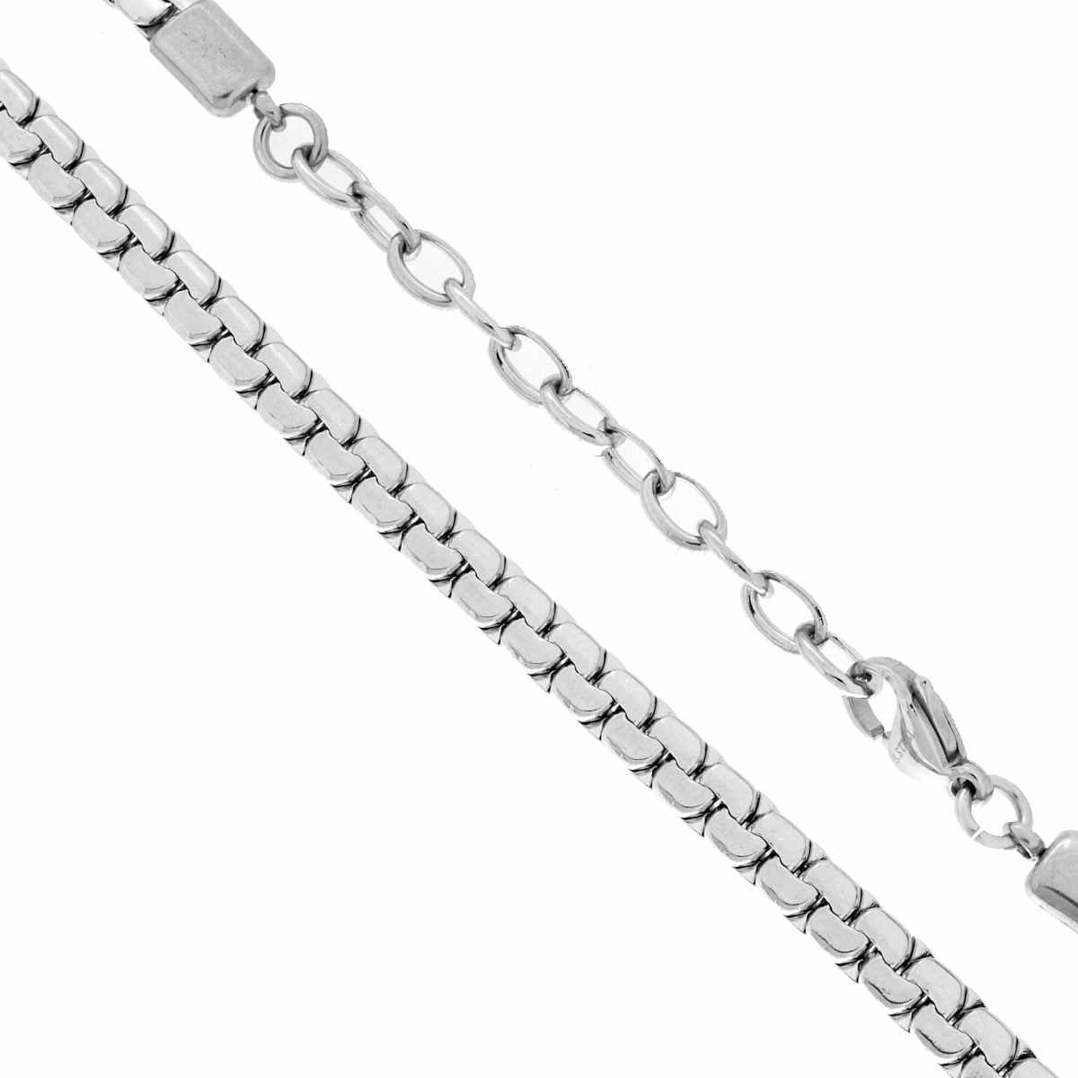 Collana in acciaio veneziana 55 cm-2b Gioielli