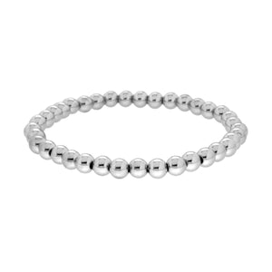 Bracciale elastico in acciaio palline-2b Gioielli