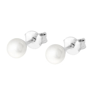 Orecchini donna in acciaio perle 5 mm-2b Gioielli