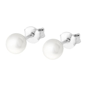 Orecchini donna in acciaio perle 6 mm-2b Gioielli