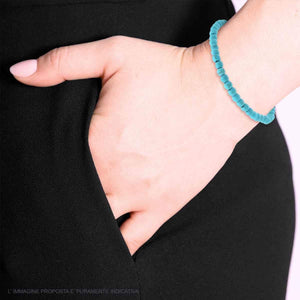 Bracciale elastico pietre turchesi 4 mm-2b Gioielli