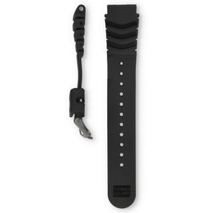 Cinturino Seiko originale in caucciù nero ansa mm 20 fibbia nera-2b Gioielli