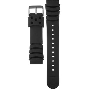 Cinturino Seiko originale in caucciù nero ansa mm 20 fibbia nera-2b Gioielli