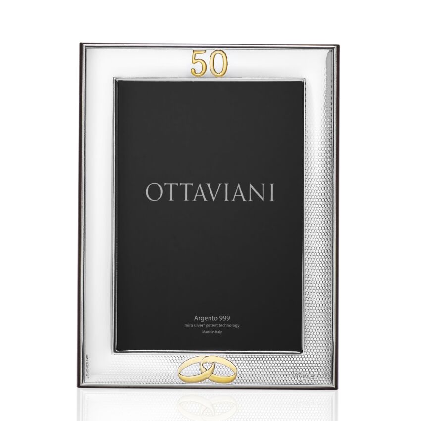 Cornice Ottaviani 50 anni insieme 18x24-2b Gioielli