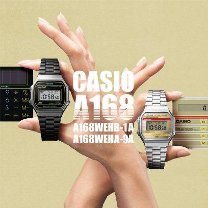 Orologio Casio Collection Vintage A168WEHA-9AEF uomo 36 mm-2b Gioielli