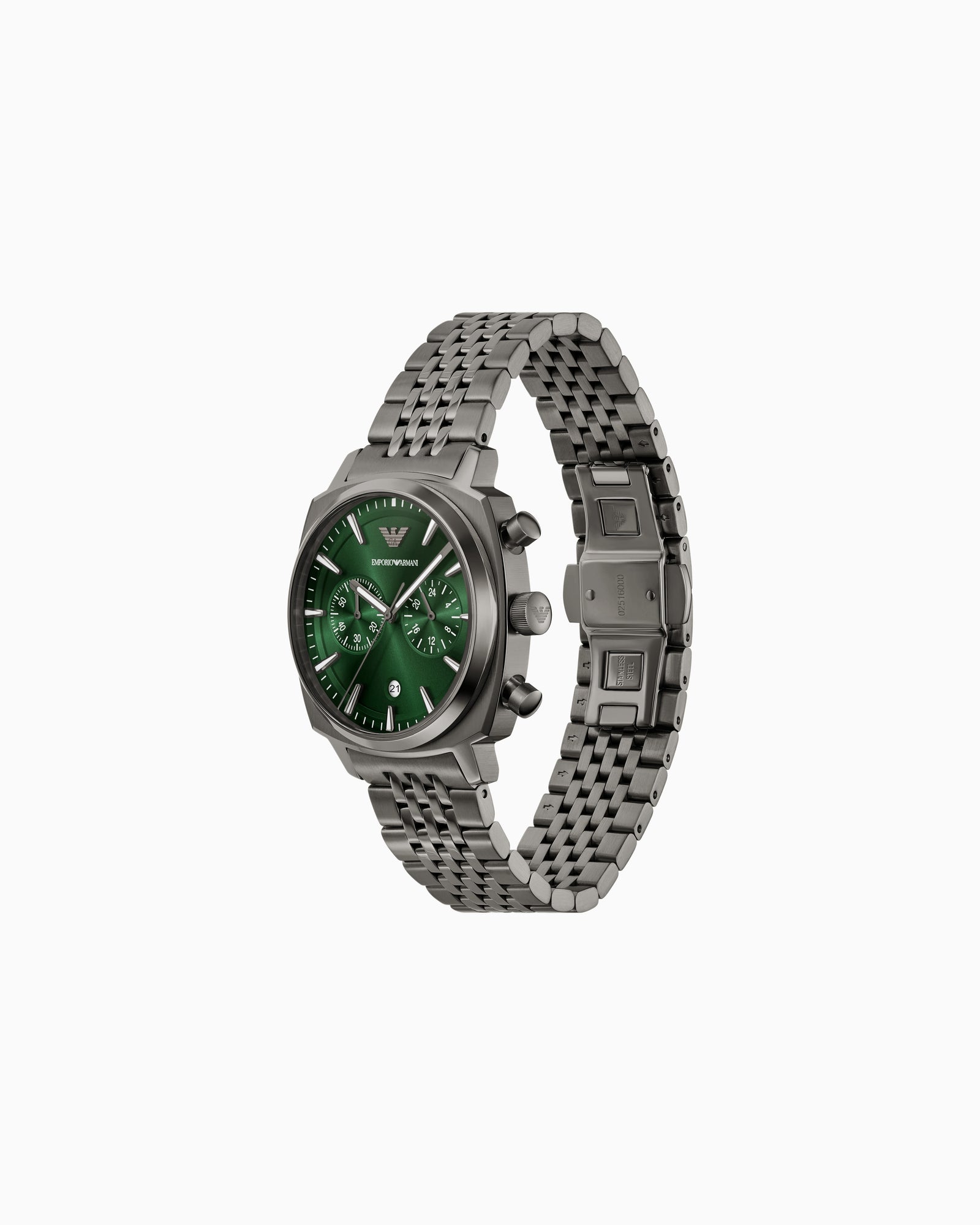 Cronografo Emporio Armani AR11689 uomo 40 mm verde canna di fucile-2b Gioielli