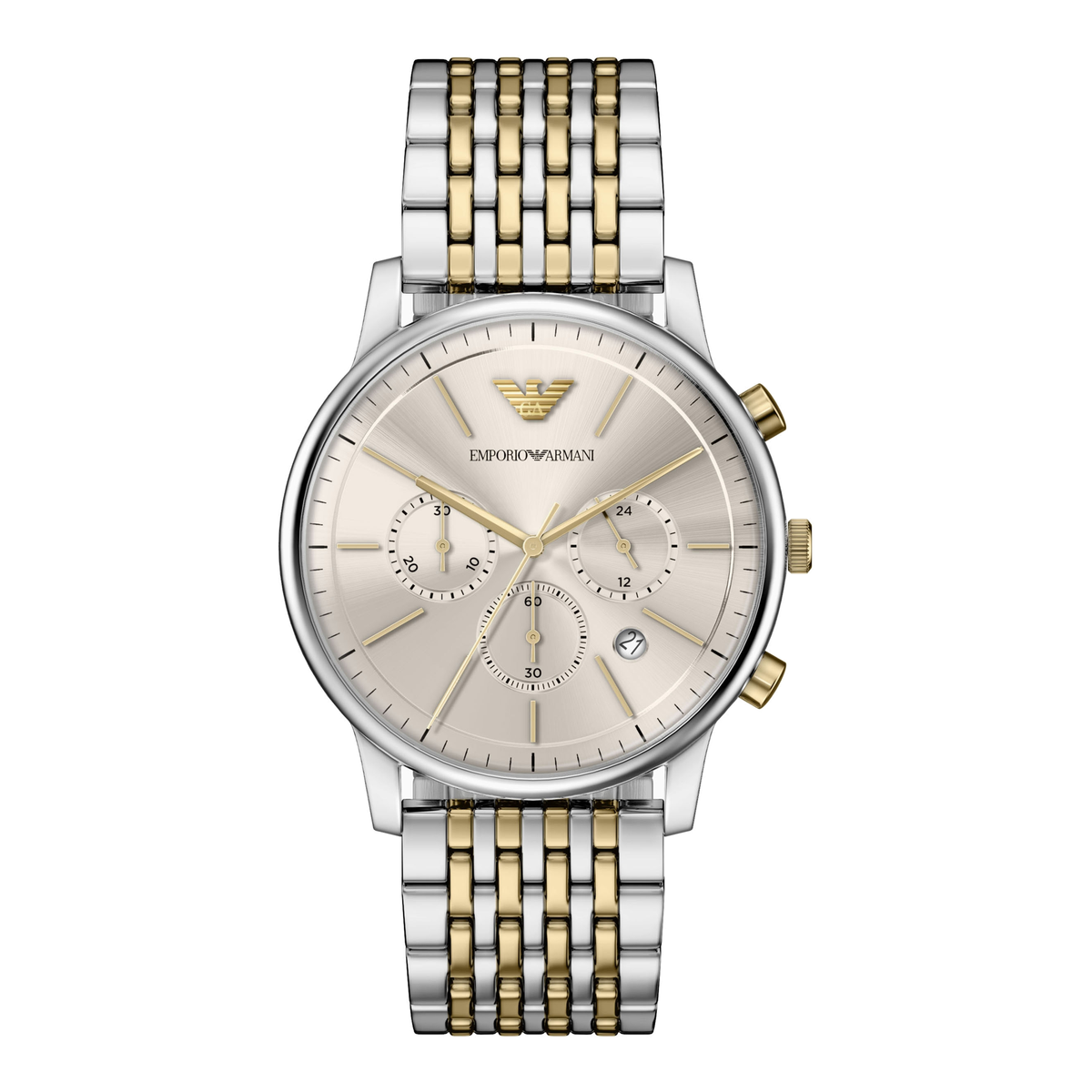 Cronografo Emporio Armani AR11773 uomo 42 mm bicolore - vista frontale